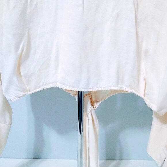 ZARA SATIN IVORY BLOUSE - Picture 12 of 15